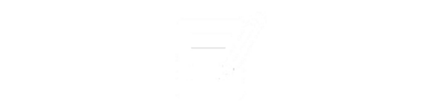 Icon mit einem beschriebenen Blatt Papier und Stift. Steht für Blogbeiträge.